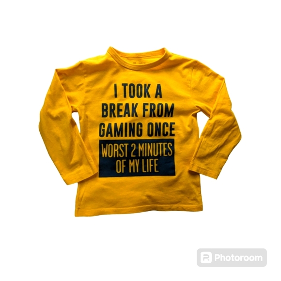 The Children's Place Other - Boys Gaming Humor Graphic T-Shirt, Size XS TP 4. Yellow